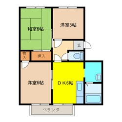 クレール金山B棟の物件間取画像